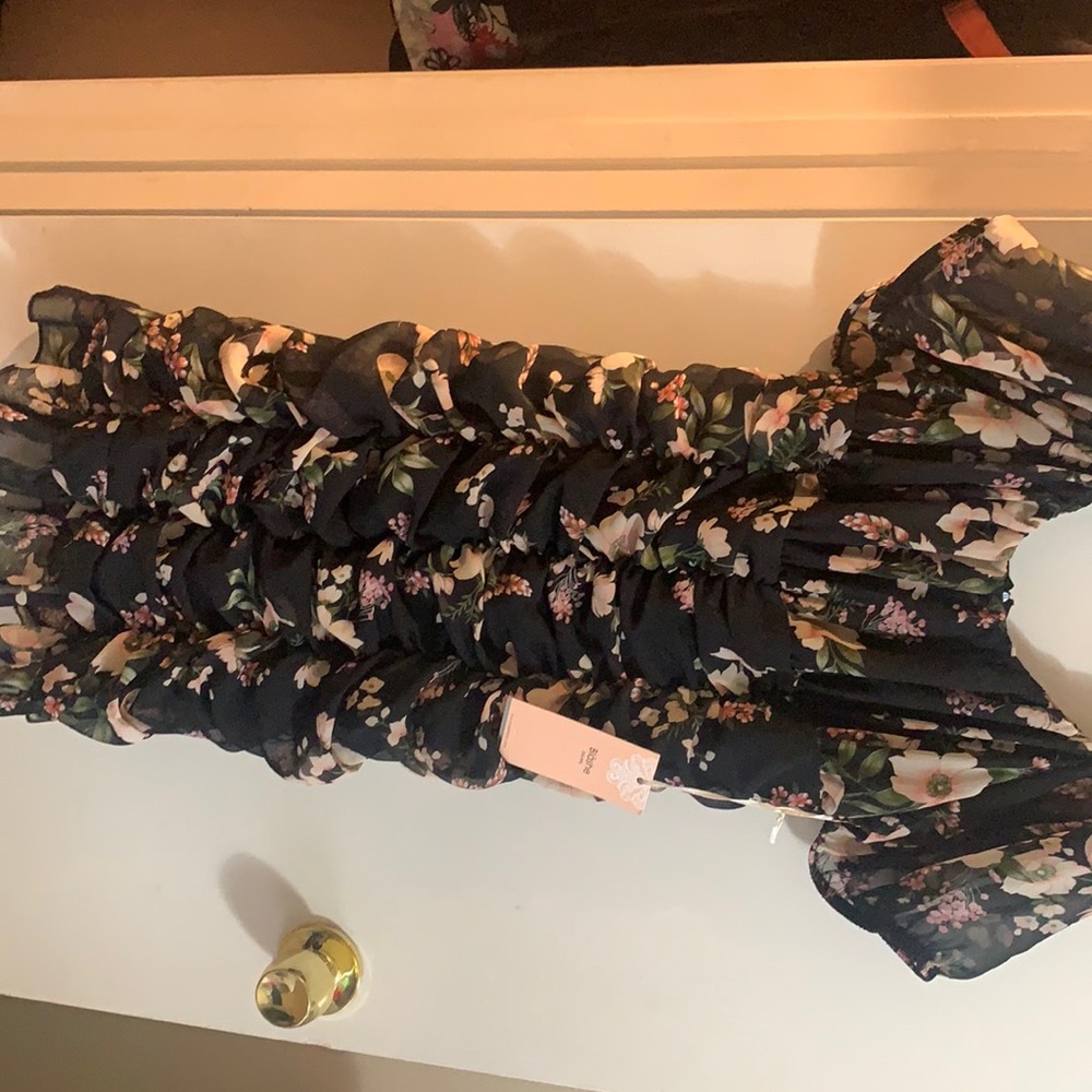 Black floral dress